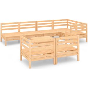 8-tlg. Garten-Lounge-Set Massivholz Kiefer vidaXL