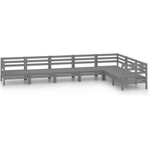 Vidaxl - 7-tlg. Garten-Lounge-Set Massivholz Kiefer Grau
