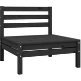 vidaXL - 9-delige - Loungeset - massief - grenenhout - zwart
