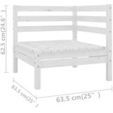 vidaXL 12-tlg. Garten-Lounge-Set Weiß Massivholz Kiefer