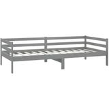 Vidaxl - Tagesbett mit Matratze 90x200 cm Grau Kiefer Massivholz