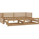 VidaXL-Slaapbank-uitschuifbaar-grenenhout-honingbruin-2x(90x200)-cm