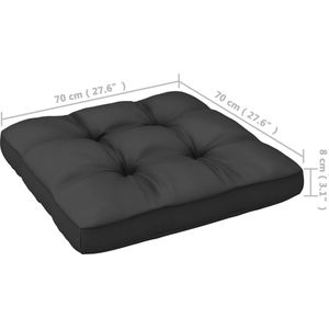 vidaXL - 12-delige - Loungeset - met - antracietkleurige - kussens - grenenhout