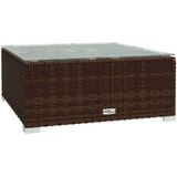 3-tlg. Garten-Lounge-Set mit Kissen Braun Poly Rattan Vidaxl