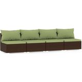 vidaXL-Bank-4-zits-met-kussens-poly-rattan-bruin