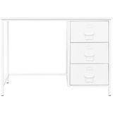 vidaXL-Bureau-industrieel-met-lades-105x52x75-cm-staal-wit