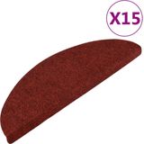 Trapmat - Rood - Naaldvilt - Set van 15