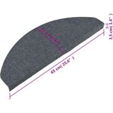 vidaXL Trapmatten - Grijs - Naaldvilt - 15 Stuks