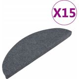 vidaXL Trapmatten - Grijs - Naaldvilt - 15 Stuks