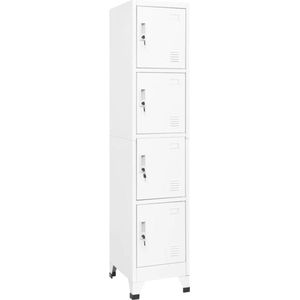 vidaXL-Lockerkast-38x45x180-cm-staal-wit