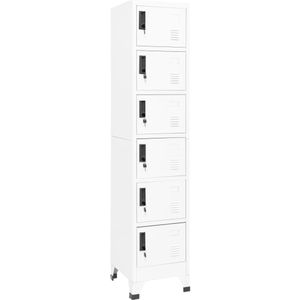 vidaXL Schließfachschrank Weiß 38x40x180 cm Stahl