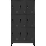 VidaXL Lockerkast 90x45x180 cm - Staal - Antracietkleurig