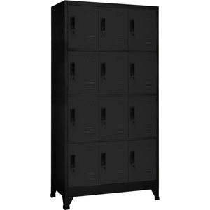 vidaXL-Lockerkast-90x45x180-cm-staal-zwart