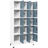 VidaXL Lockerkast 90x40x180 cm Staal Lichtgrijs en Donkergrijs