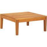 vidaXL - 3-delige - Loungeset - met - crèmewitte - kussens - acaciahout