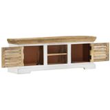 VidaXL TV-meubel 110x30x40 cm - Massief Mangohout