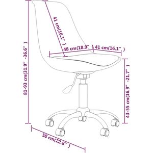 VidaXL Eetkamerstoelen 6 st. Draaibaar Stof Zwart