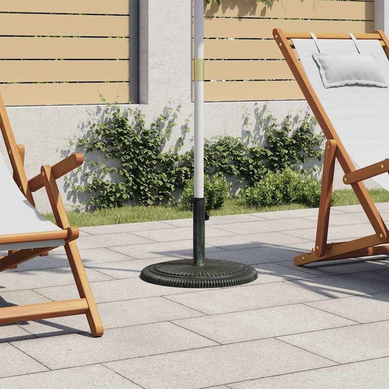 vidaXL - Parasolvoet - 45x45x30 - cm - gietijzer - groen