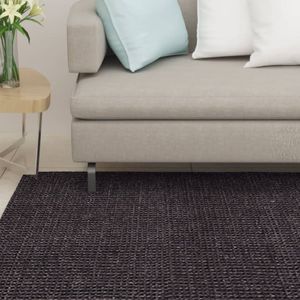 Teppich Natur Sisal 80x300 cm Schwarz Vidaxl