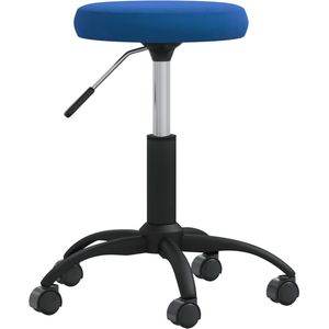 vidaXL Massagekruk - Fluweel Blauw - Gepoederd Staal - Draaibaar