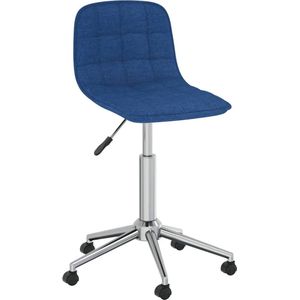 VidaXL Draaibare Eetkamerstoelen 4 st. Stof Blauw