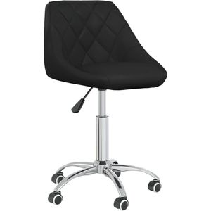 VidaXL Eetkamerstoelen Draaibaar 6 st. Kunstleer Zwart