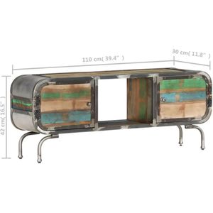 vidaXL-Tv-meubel-110x30x42-cm-massief-gerecycled-hout-meerkleurig