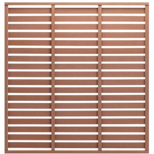 VidaXL Schuttingpaneel 180x180 cm HKC Bruin - Duurzaam en stijlvol scherm