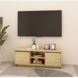 VidaXL TV-meubel 110x30x40 cm - Massief Grenenhout