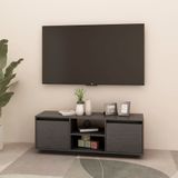 vidaXL TV-Schrank Grau 110x30x40 cm Massivholz Kiefer