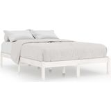 VidaXL Bedframe Massief Grenenhout Wit 140x190 cm