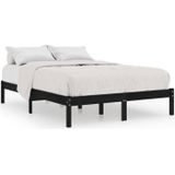 vidaXL-Bedframe-massief-grenenhout-zwart-160x200-cm