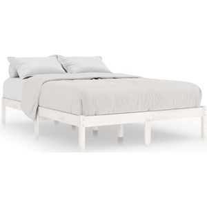 VidaXL Bedframe Massief Hout Wit 180x200 cm 6FT Super King