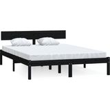 vidaXL-Bedframe-massief-grenenhout-zwart-120x200-cm