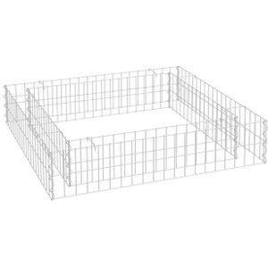 VidaXL Gabion Plantenbak Verhoogd 100x100x20 cm - Gegalvaniseerd Staal
