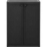 Vidaxl - Gartenschrank Schwarz 65x45x88 cm pp Rattan-Optik 862946