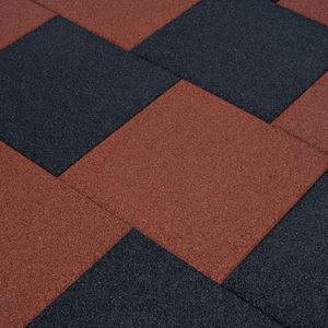 vidaXL - Valtegels - 6 - st - 50x50x3 - cm - rubber - grijs