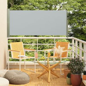 vidaXL - Tuinscherm - uittrekbaar - 140x300 - cm - grijs