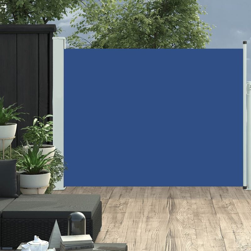 vidaXL - Tuinscherm - uittrekbaar - 140x500 - cm - blauw