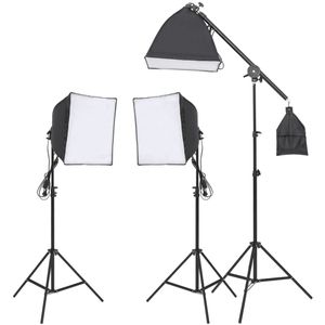 vidaXL - Studioverlichtingsset - met - statief - en - softbox