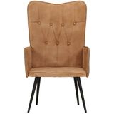 VidaXL Fauteuil Canvas Bruin