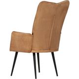 VidaXL Fauteuil Canvas Bruin