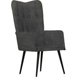 vidaXL Fauteuil canvas zwart