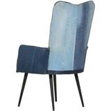 VidaXL Fauteuil Canvas Denim Patchwork