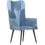 VidaXL Fauteuil Canvas Denim Patchwork