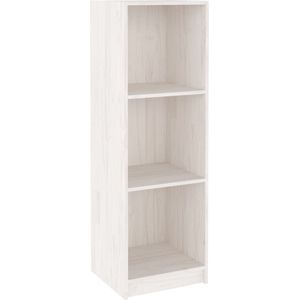 VidaXL Boekenkast/Kamerscherm 36x33x110 cm Massief Grenenhout Wit