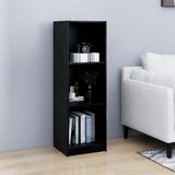 VidaXL Boekenkast/Kamerscherm 36x33x110 cm Massief Grenenhout Zwart