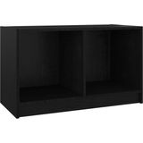 VidaXL TV-meubel 70x33x42 cm Massief Grenenhout Zwart