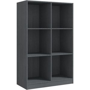 vidaXL-Boekenkast-70x33x110-cm-massief-grenenhout-grijs