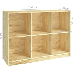 VidaXL Boekenkast 104x33x76 cm - Massief Grenenhout